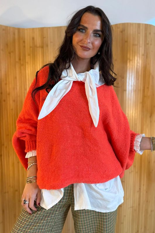 Big Softie Batwing Or Butterfly Knit Watermelon 